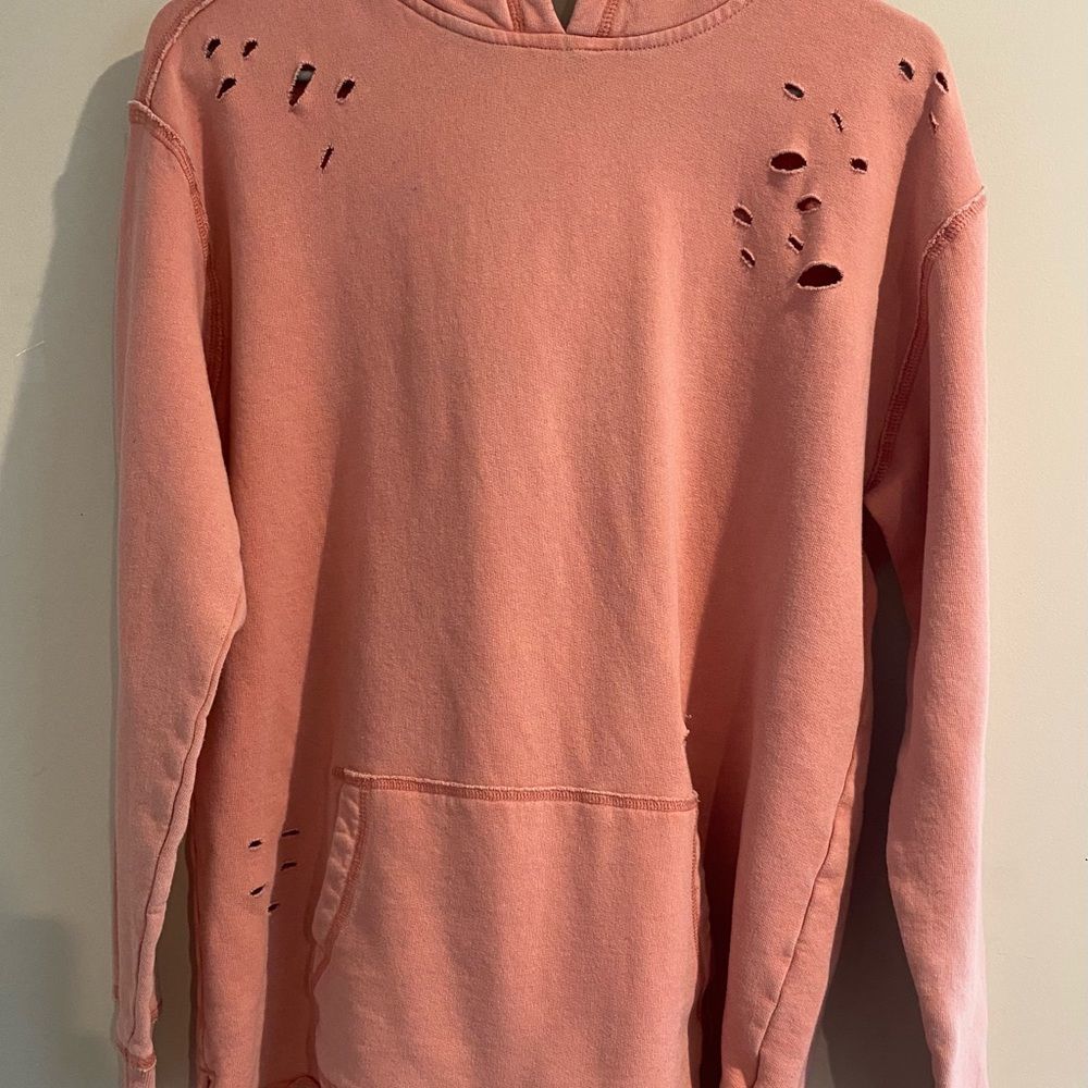 Sunset Orange Hollister Hoodie(holes are apart of the design)